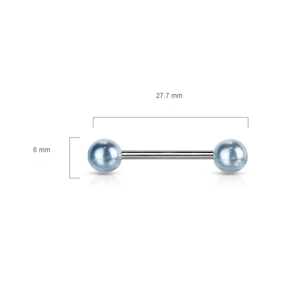 Barbell Acrylic Pearlish Ball