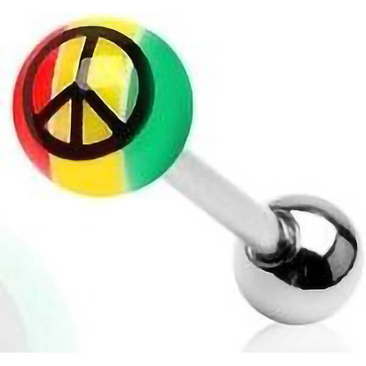 Barbell Acrylic Peace Sign Ball