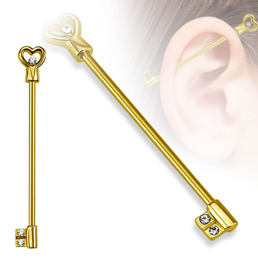 Industrial Barbell Heart Key