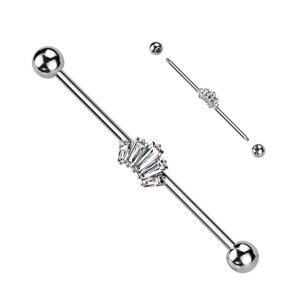 Industrial Barbell Crown Zirconia