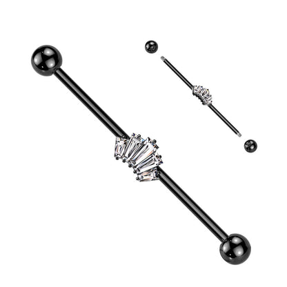 Industrial Barbell Crown Zirconia