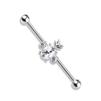 Industrial Barbell Ananas Zirkonia