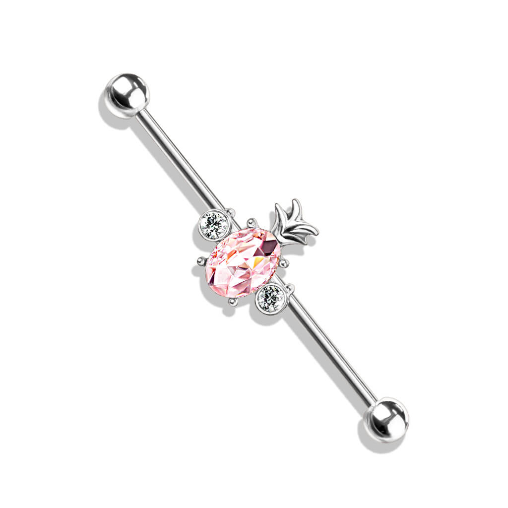 Industrial Barbell Ananas Zirkonia