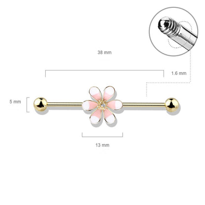 Barre industriel Fleurs Bicolore