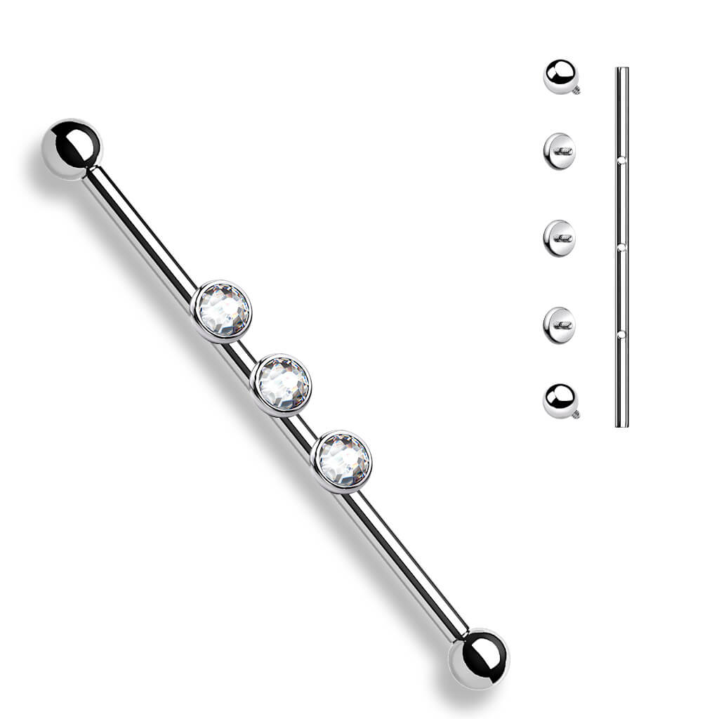 Industrial Barbell 3 Zirconia Internally Threaded