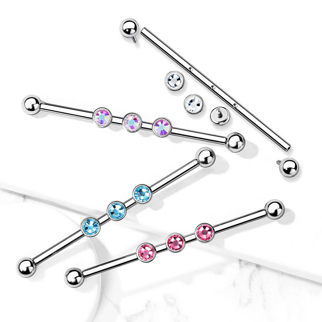 Industrial Barbell 3 Zirconia Internally Threaded