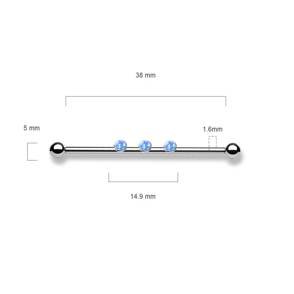 Industrial Barbell 3 Opal Innengewinde