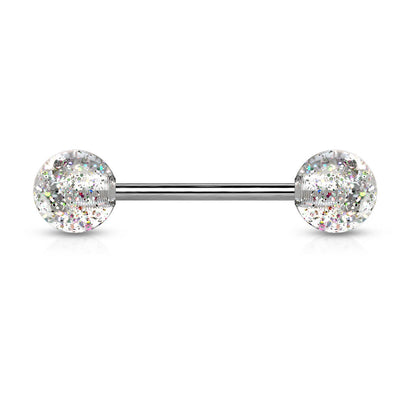 Barbell Acrylic Ultra Glitter Ball