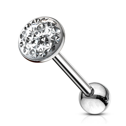 Tongue Barbell Zirconia Round