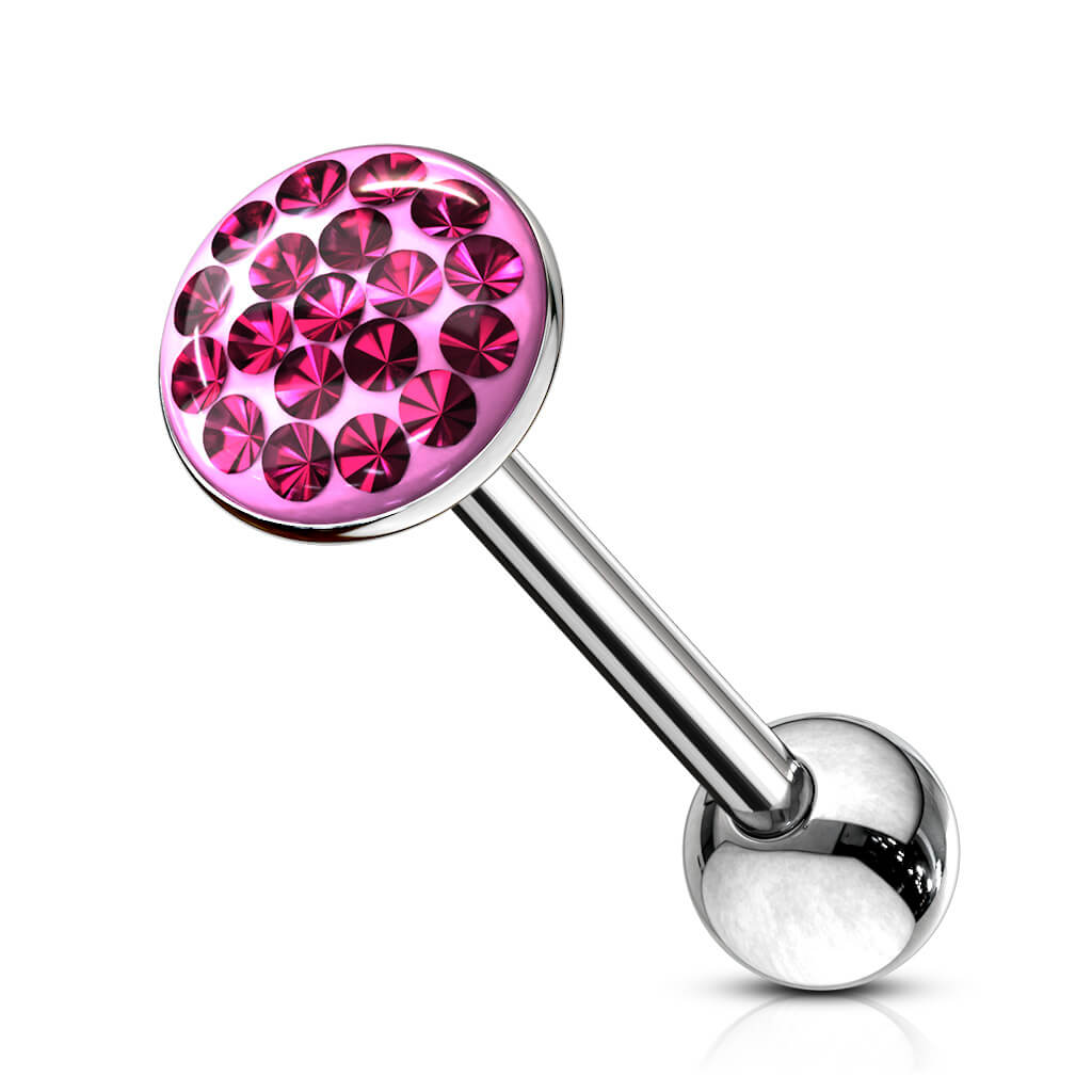 Tongue Barbell Zirconia Round