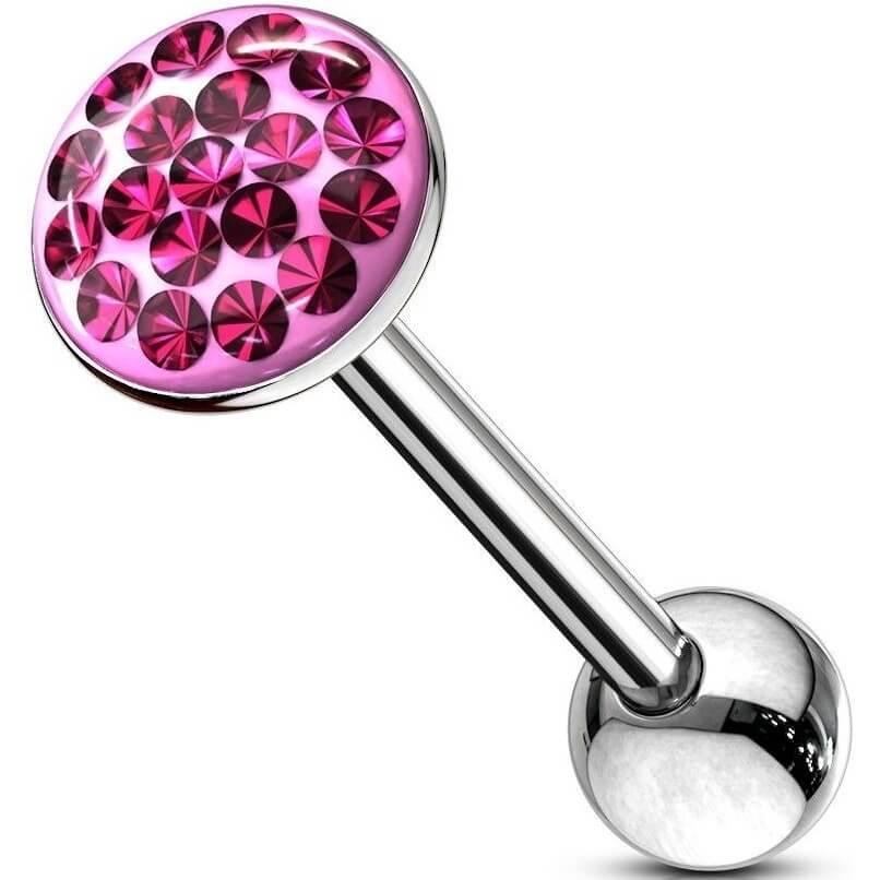 Tongue Barbell Zirconia Round