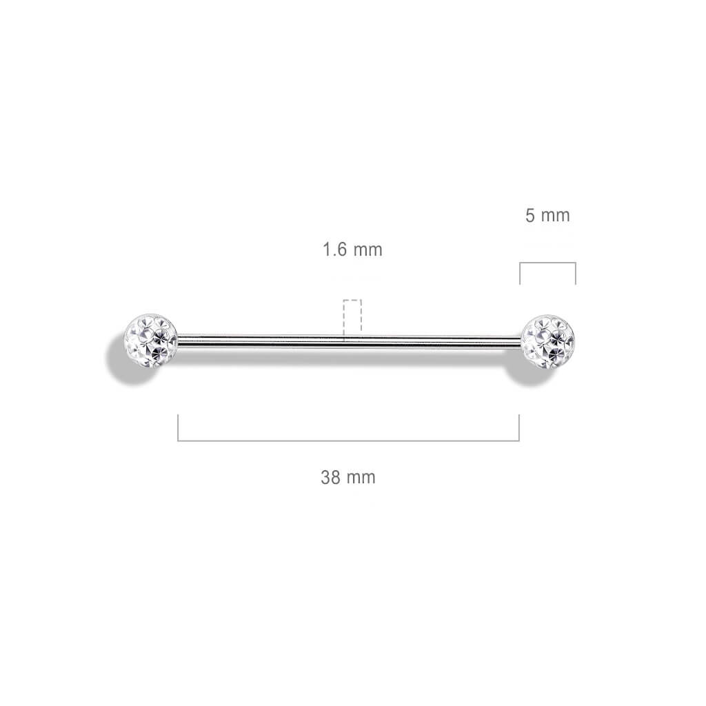 Barbell Industrial Sfera brillante Filettatura Interna