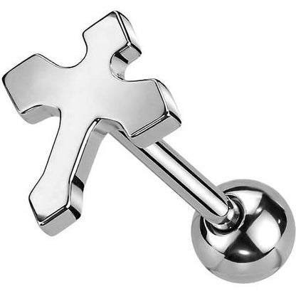 Barbell Cross Silver