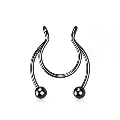 Fake Nose Piercing Horseshoe Ball Bendable