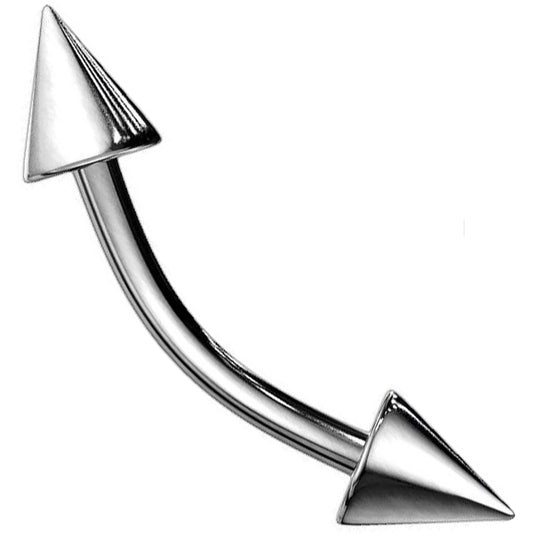 Eyebrow Piercing Silver Spikes