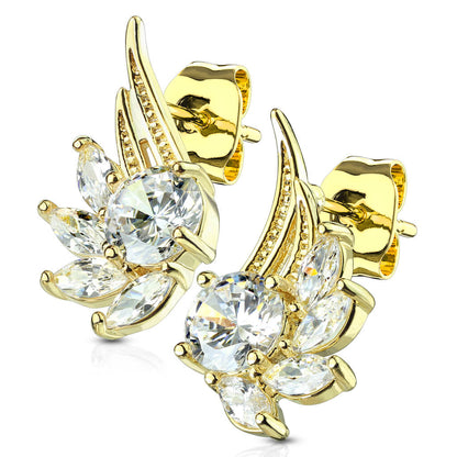 Bouton d'Oreille Ailes d'Ange Zircone