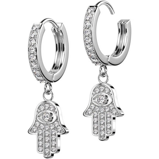 Hamsa dangle Zirconia Clicker