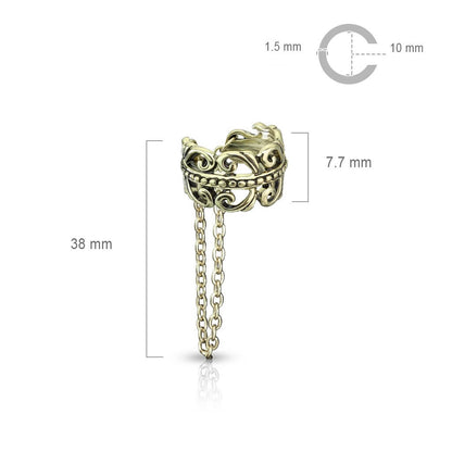 Earcuff Ear cuff catena celtica pendente Pieghevole