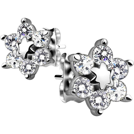 Silver 925 Flower Zirconia