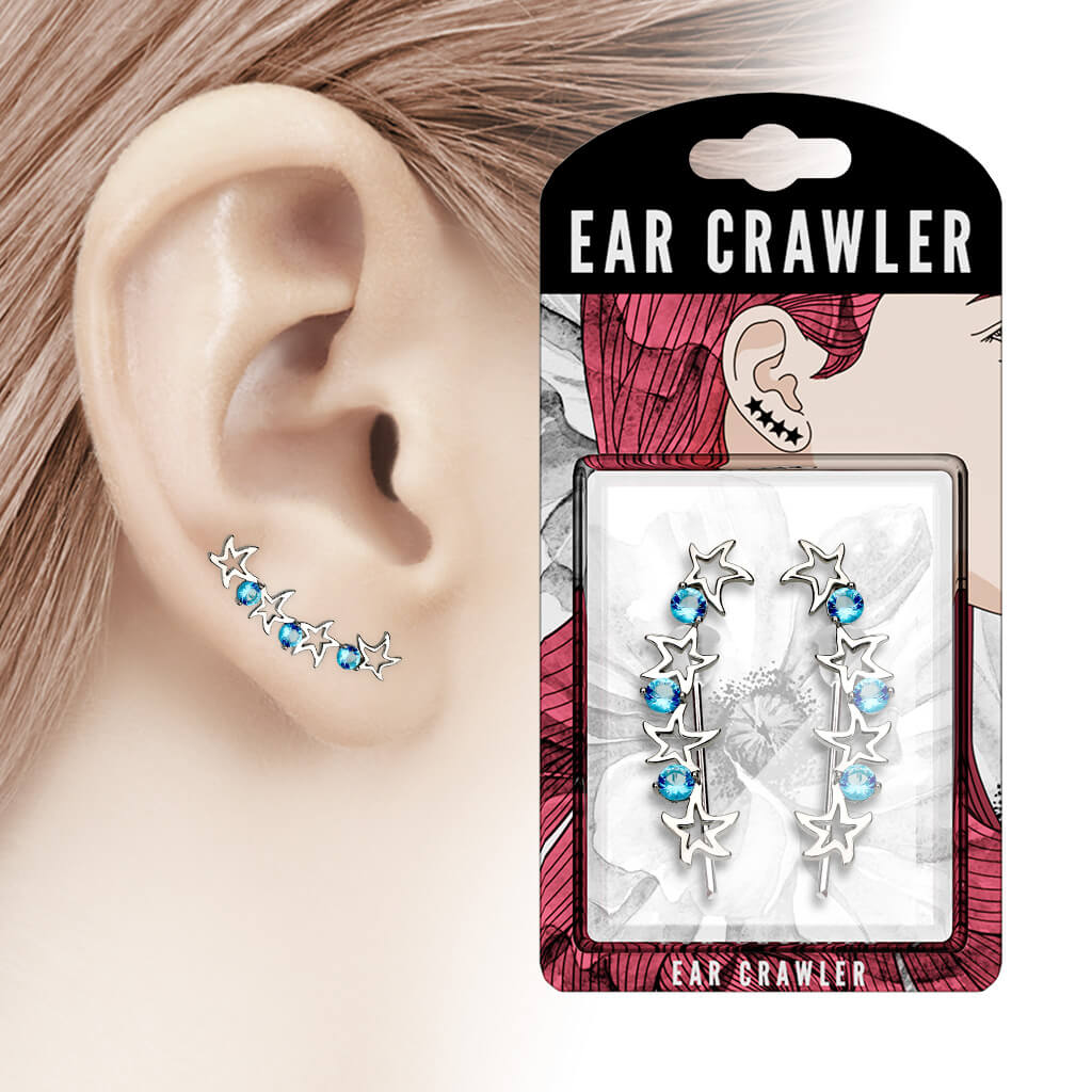 Ear Crawler Stars Zirconia