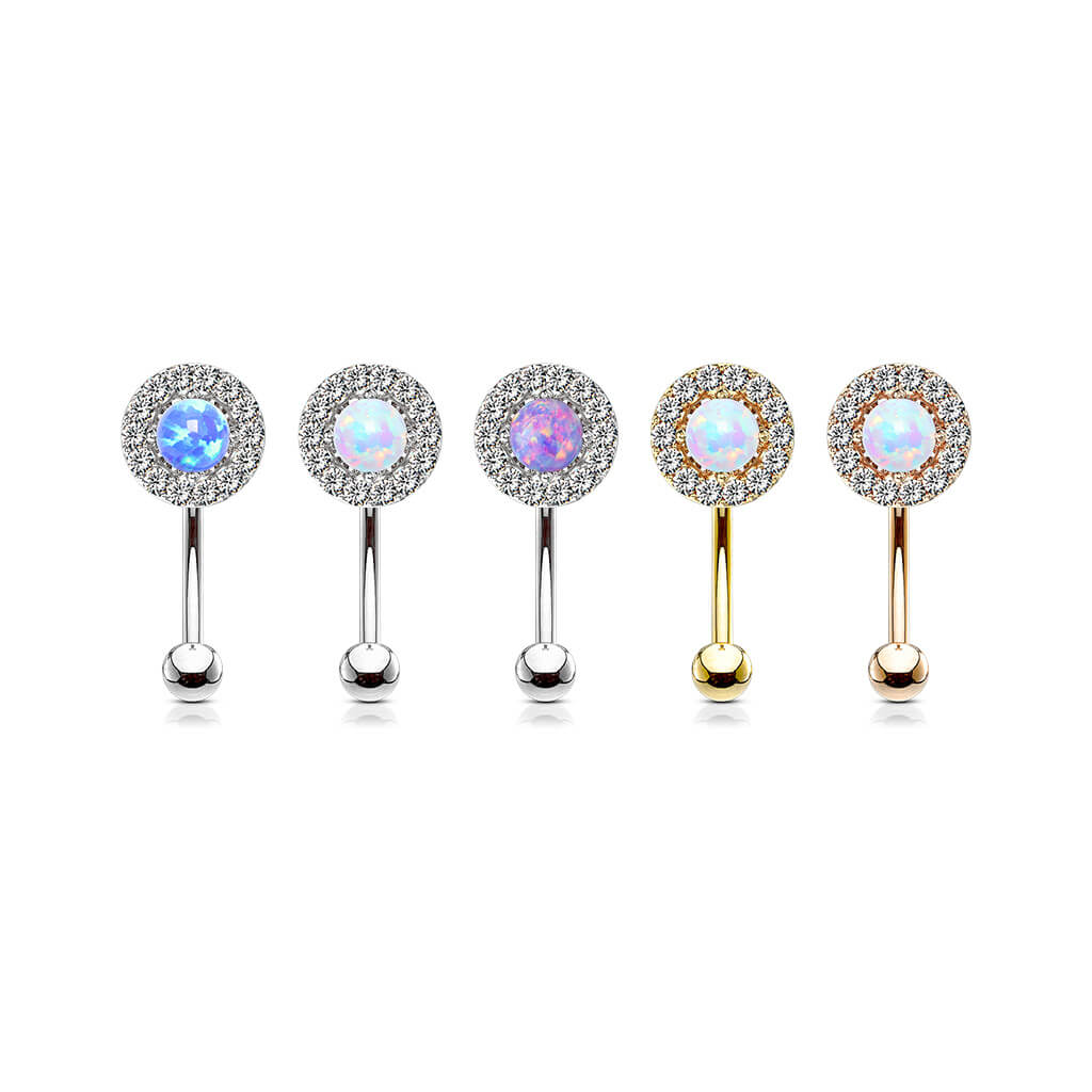 Eyebrow Piercing Opal Zirconia