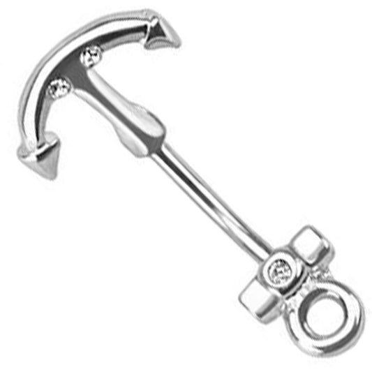 Eyebrow Piercing Anchor Silver