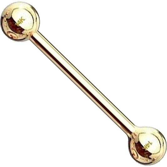 Oro 14 kt Barbell Sfera 