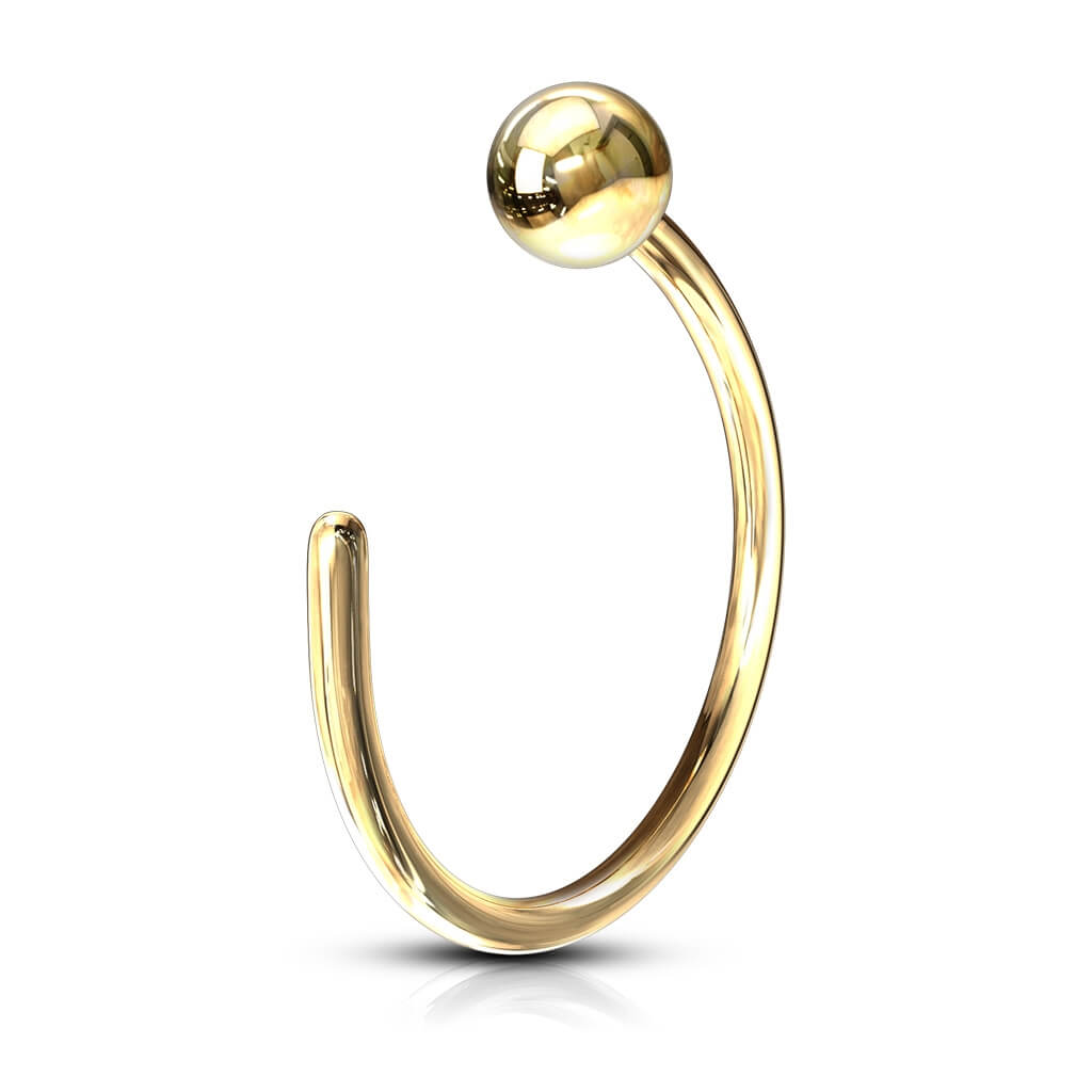 14 Karat Gold Nasenstecker Hoop Halber Hoop Ring