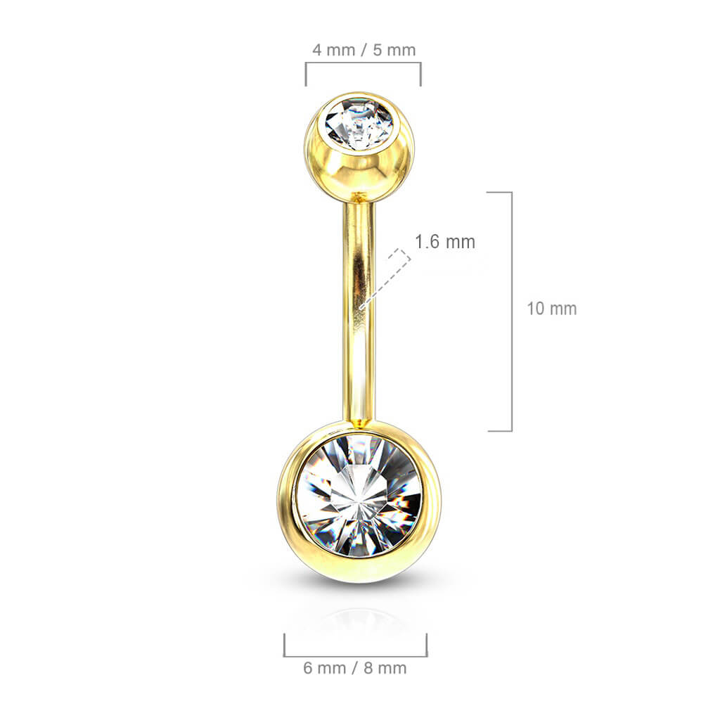 Belly Button Piercing Zirconia Ball