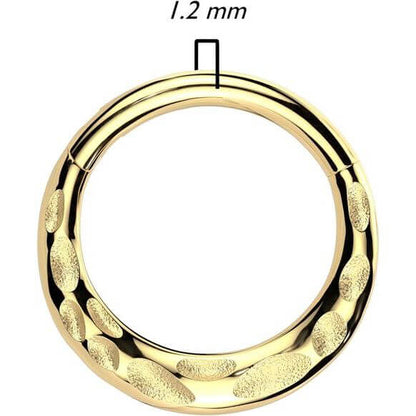 Oro 14 kt Anello Piercing Tacche Clicker