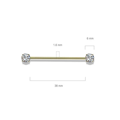 Industrial Barbell Zirconia Push-In