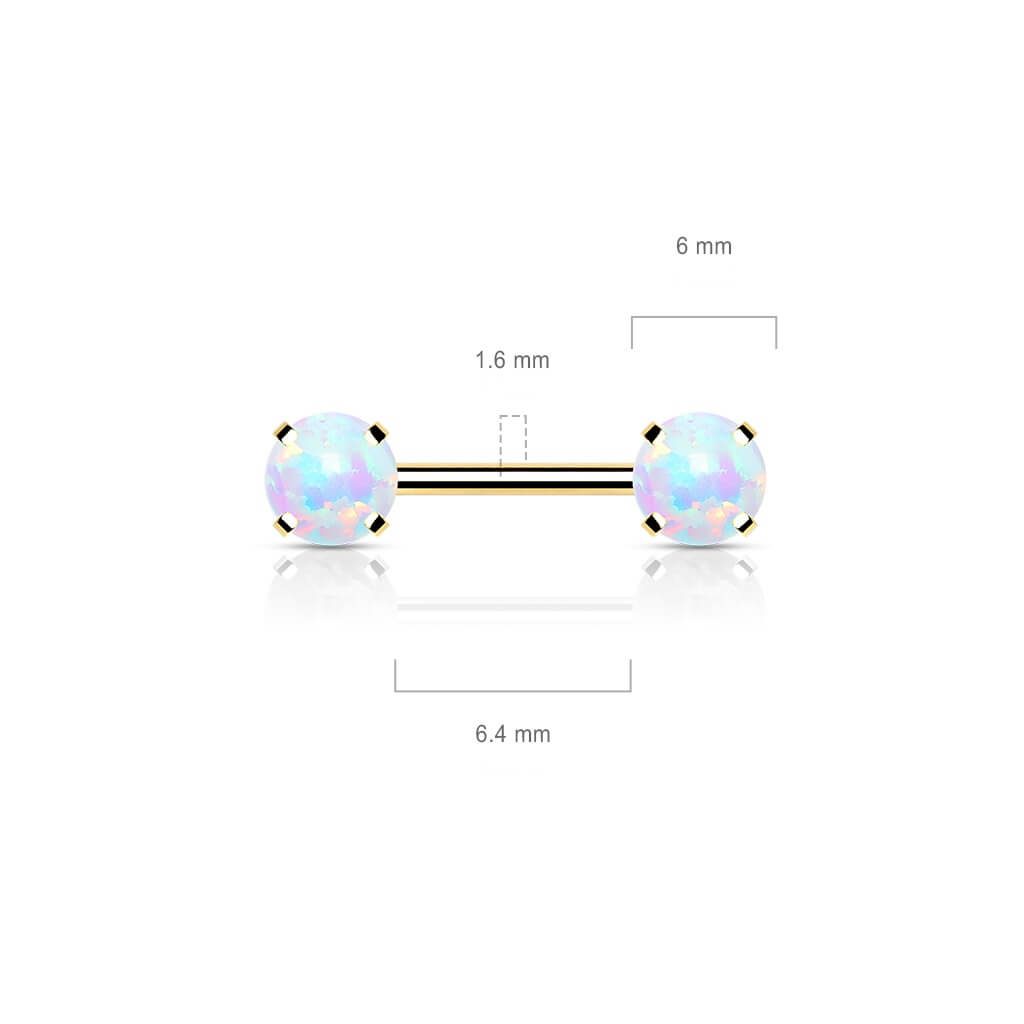 Nipple Piercing Opal Push-In