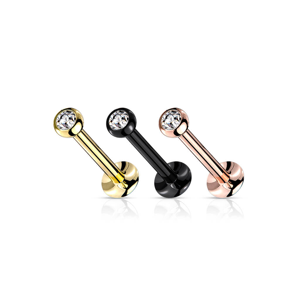 Labret Bille Zircone Enfoncer