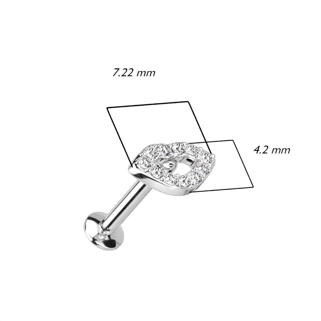 Labret Lip Zirconia Push-In