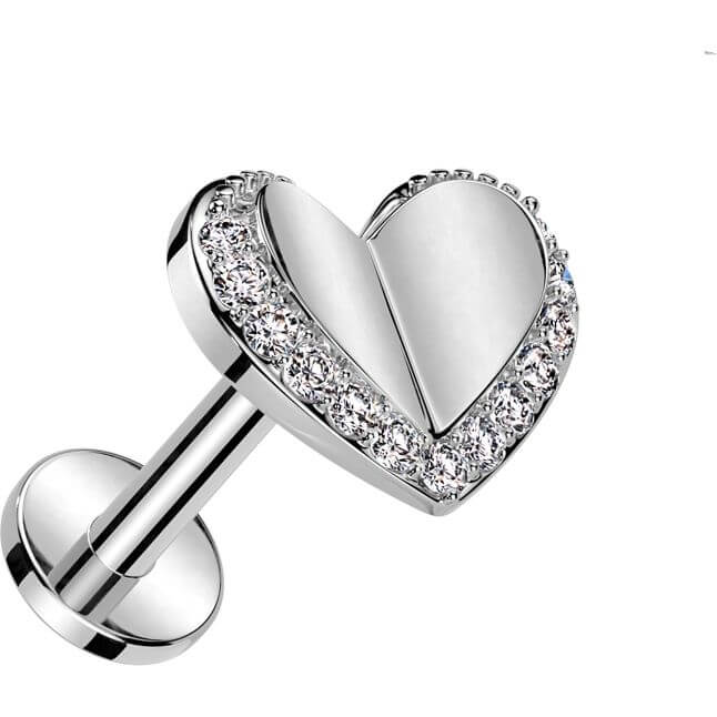 Labret heart zirconia Push-In