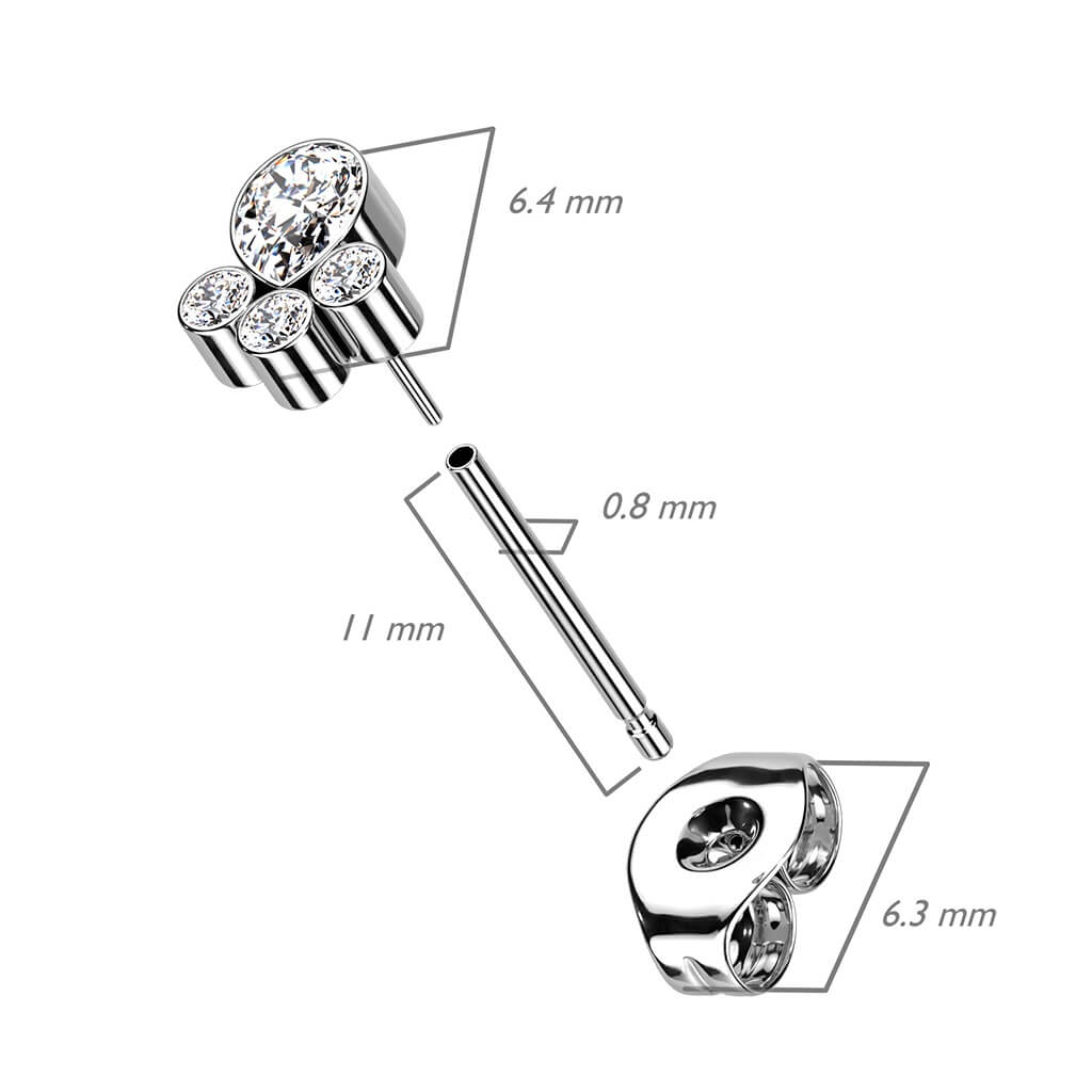 Titanium Paws Zirconia Silver