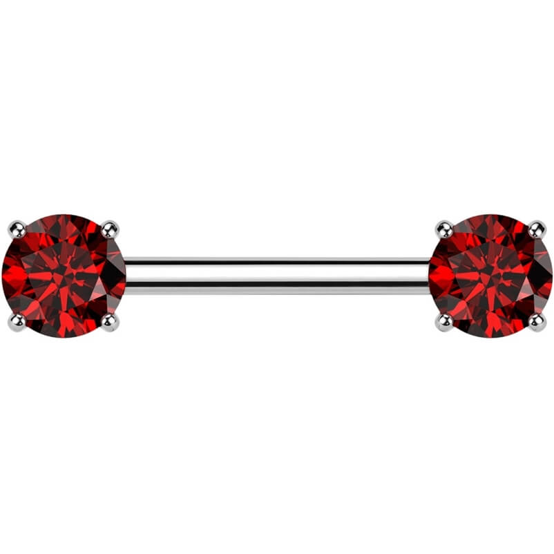 Titan Nippelpiercing Zargenfassung Zirkonia Push-In