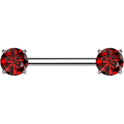 Titan Nippelpiercing Zargenfassung Zirkonia Push-In