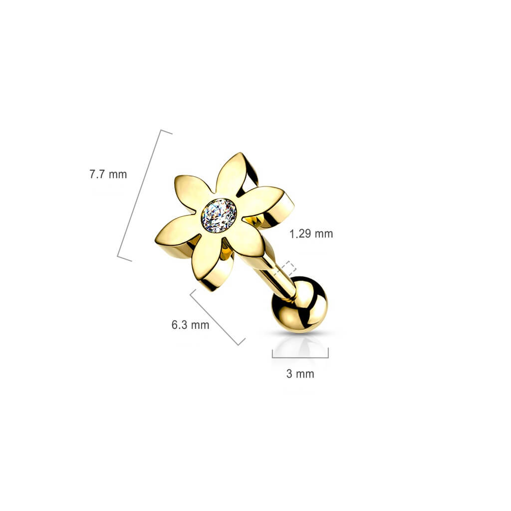 Barbell Flower Zirconia