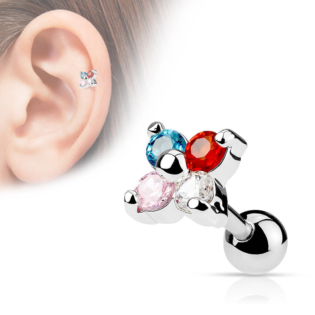 Barbell Flower Zirconia