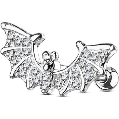 Barbell Bat Zirconia Gold Silver