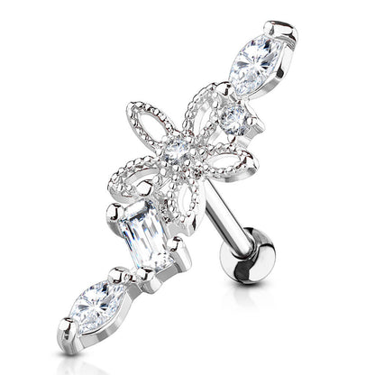 Barbell Flower Zirconia