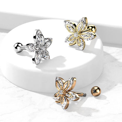 Barbell Flower Zirconia