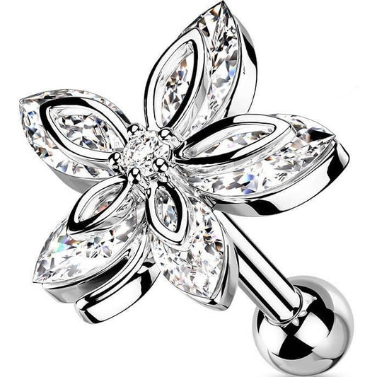 Barbell Flower Zirconia