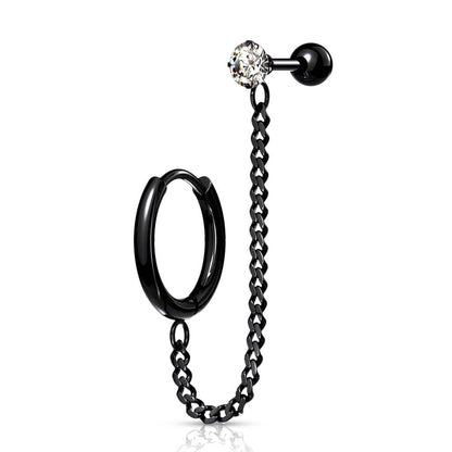 Barbell Chain Barbell Zirconia Clicker