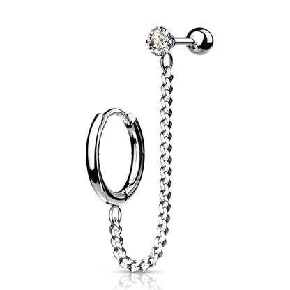 Barbell Chain Barbell Zirconia Clicker