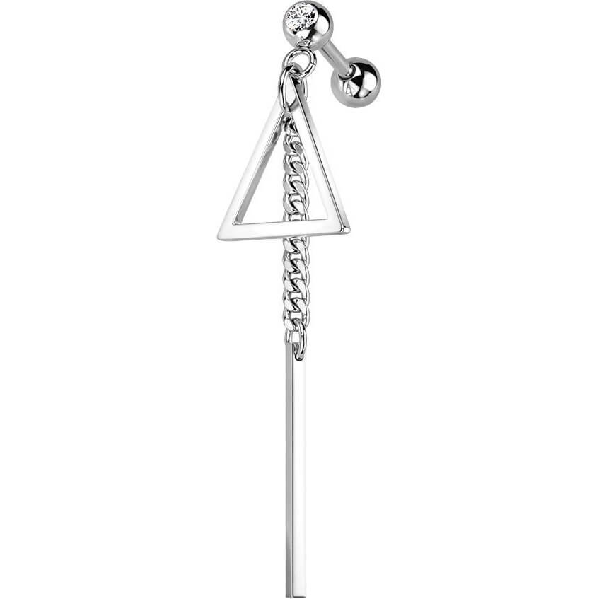 Barbell Triangle dangle Zirconia