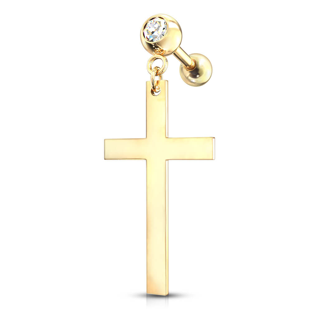 Barbell Cross dangle Zirconia