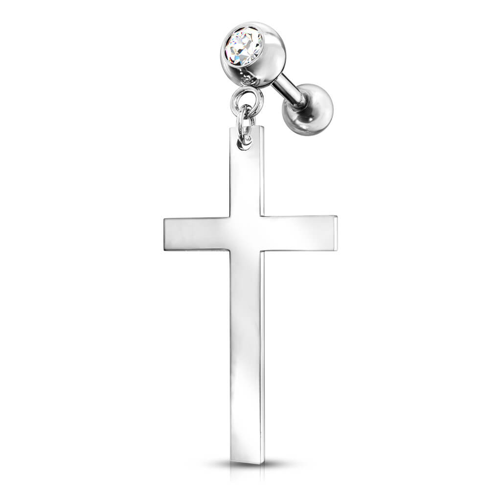 Barbell Cross dangle Zirconia