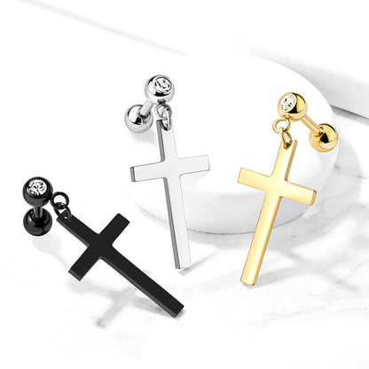 Barbell Cross dangle Zirconia